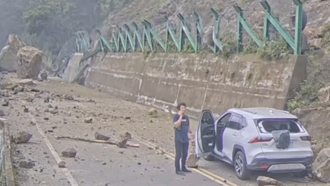 After the rockfall.